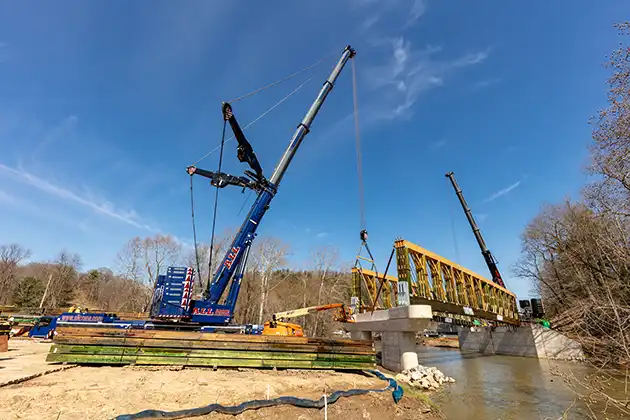 Three Tower Cranes